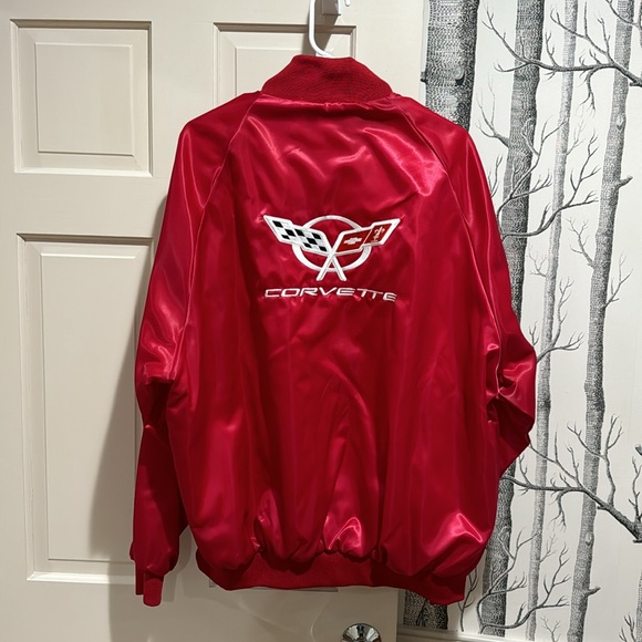 Vintage Red Corvette Satin Jacket Westark USA - Picture 4 of 5